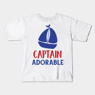 Captain Adorable, Sailing Boat, Sailor, Sailing Kids T-Shirt